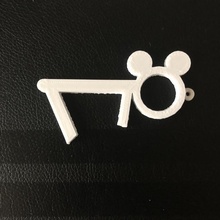 door opener mickey ears keychain sanitary dooropener covid-19 mickeyears 3d print model - Mito3D