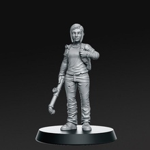 daughter - wasteland 32mm dnd tabletop girl sci-fi weapon woman pipe youth us post-apocalyptic apocalyptic 3d print model - Mito3D