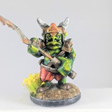 orco barbaro tavolo draghi dungeon fantasia goblin warhammer guerriero carattere 3d print model - Mito3D