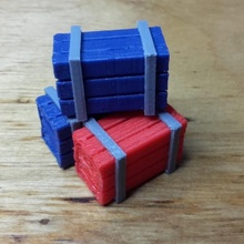 cargaison boîte rpg bois miniature jeu plateau table fer Caisse planches ferromodélisme 3d print model - Mito3D