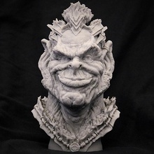 orc chief nakhbruh fan art bust creature detailed fantasy head monster sculpture smile character supportless 3d print model - Mito3D
