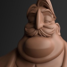 la kabarık hayran Sanat büyük karakterler tasarım karakter şekil vermek erkek Disney stilize bıyık 3d print model - Mito3D