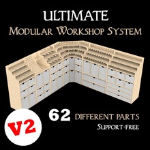 ultimate modular workshop tabletop holder brush hobby pot storage tool painting rack desktop organizer citadel gw vallejo 33mm armypainter 24mm 3d print model - Mito3D
