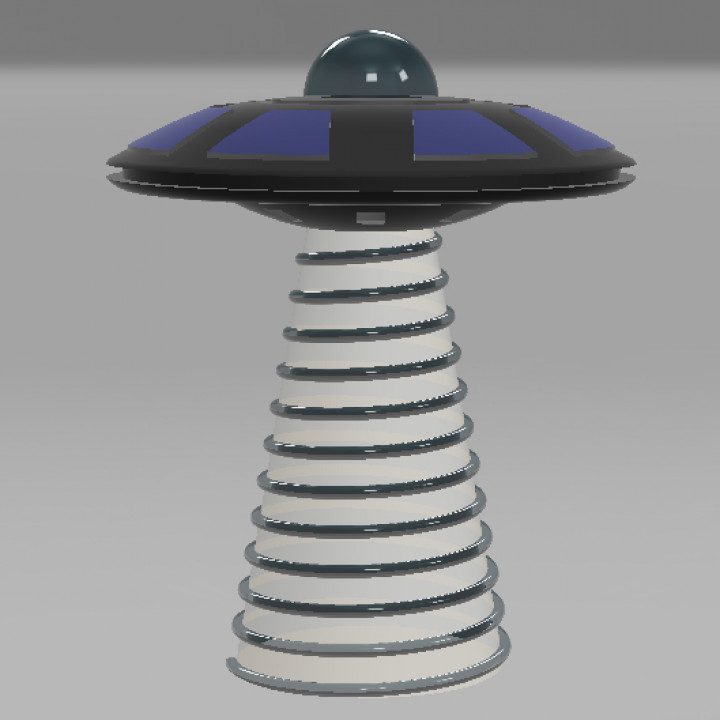 ufo kaçırma ışın Lamba 3D print model - Mito3D