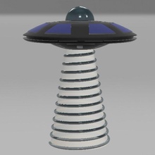 ufo abduction beam lamp 3d print model - Mito3D