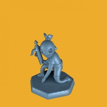 bandido mesa humano miniatura juego rol ballesta d 3d print model - Mito3D