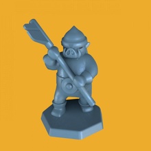 orc tabletop pig miniature enemy boardgame roleplaying d&d pork 3d print model - Mito3D