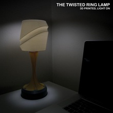 twisted ring lamp lampshade diy led designcompetition diyproject electromaker electromakerkits electromakerkitscompetition twistedringlamp lampstem lampdesign ledproject 3d print model - Mito3D