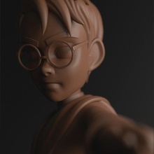 harry potter fan art character wizard hogwarts stylized luigi gryffindor lucarelli 3d print model - Mito3D