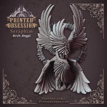 seraphim - archangel heaven hath fury 32 mm scale pre-supported store dragons hell kickstarter wings high angel celestial printed dungeon patreon d&d dnd arch obsession heave 3d print model - Mito3D