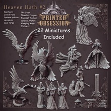 heaven hath fury - pack 2 32 mmm scale miniatures pre-supported store dragons dungeons hell kickstarter table printed patreon d&d dnd obsession 3d print model - Mito3D