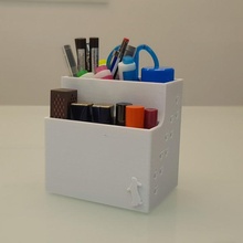 desk organiser design pencil holder pursa i3 mk3 3d print model - Mito3D