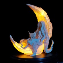 Lunael Traum Garten Kunst weiblich Lampe Licht Skulptur Frau Mond mehrteilig Multimaterial mmu 3d print model - Mito3D