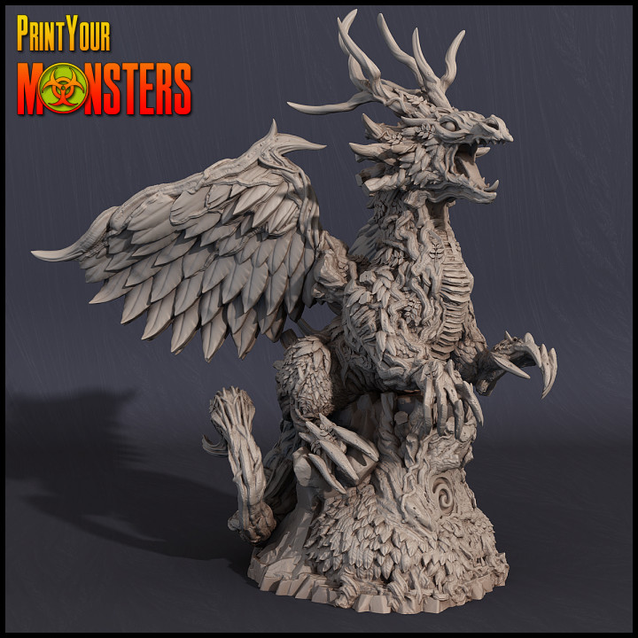 foresta Drago tavolo mostro rpg warhammer miniatura patreon d dnd emmanuel esploratore Lascia andare printyourmonsters 3D print model - Mito3D