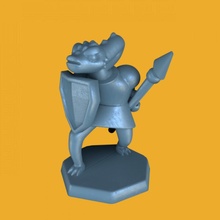 dragonide paladino lancia miniatura giochi tavolo gioco ruolo d 3d print model - Mito3D