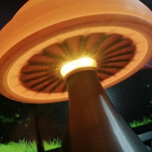 mushroom mood lamp & garden led neopixel moodlamp 3d print model - Mito3D