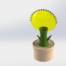 tournesol lampe fleur nature électromécanicien 3d print model - Mito3D