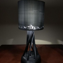lithophane mountain mood lamp 3d print model - Mito3D
