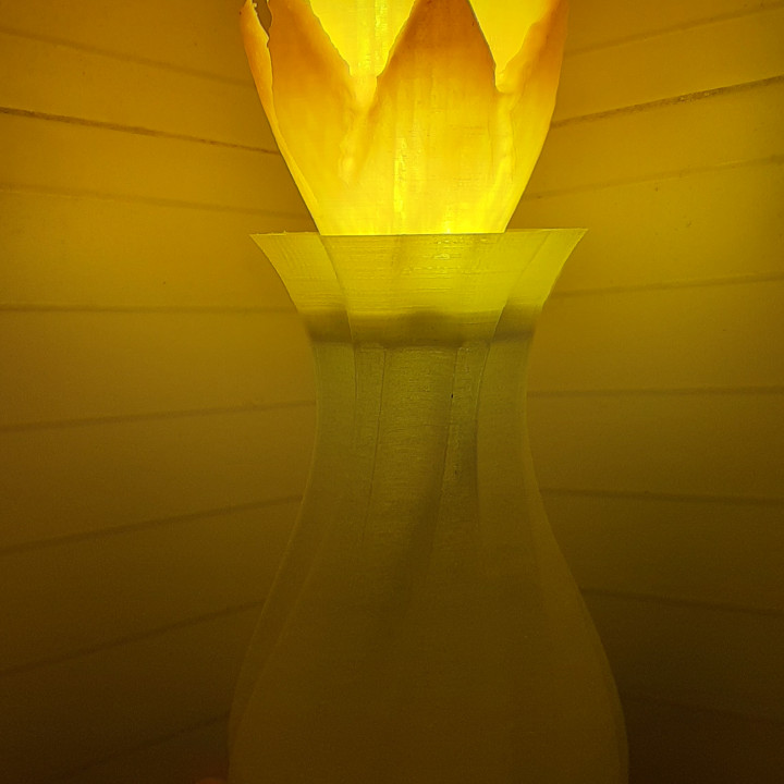 vase fleur ambiance lampe 3D print model - Mito3D