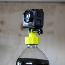 botella gorra acción leva montar v1 cámara actividad 3d print model - Mito3D