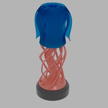 alien jelly lamp diy kit light mood shade 3d print model - Mito3D