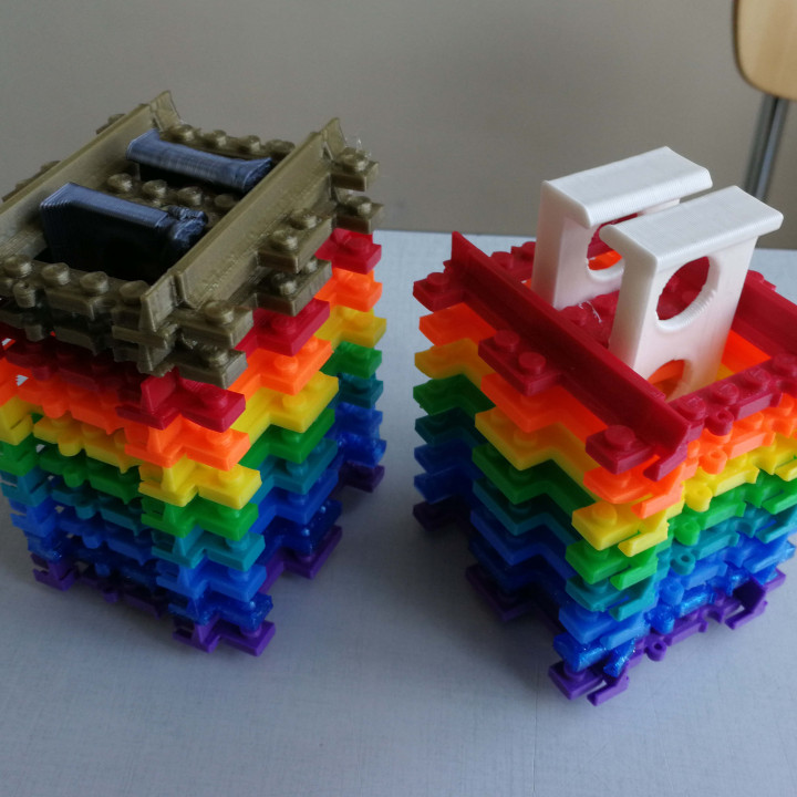 lego train tracks organizer track 3D print model - Mito3D