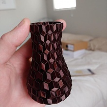 stretched honeycomb vase & garden holder container curved jar thingiverse 3d print model - Mito3D