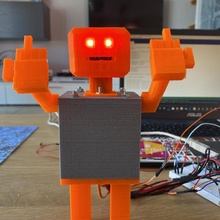 robot arduino boulon LED écrou projet triste servo mauvais vis crou canique RVB mechant débutant séromoteur conception 3d print model - Mito3D