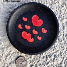 coaster - hearts version2 heart kitchen love household valentine householditem 3d print model - Mito3D