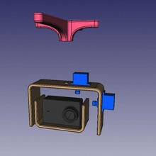 pipa aéreo fotografia pizza equipamento yi 4k+ pega 3d print model - Mito3D