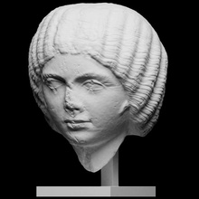 marble portrait head woman scan bust 3d print model - Mito3D