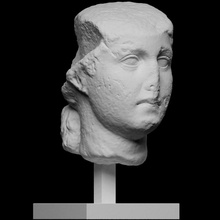 marble portrait head woman scan 3d print model - Mito3D