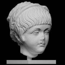 mármol retrato cabeza joven niña escanear 3d print model - Mito3D