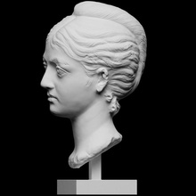 mármol retrato cabeza mujer escanear 3d print model - Mito3D