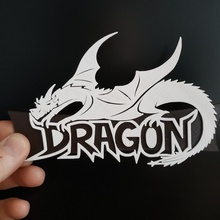 dragon logo fan art pc moding 3d print model - Mito3D
