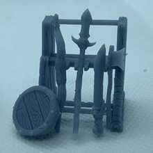 weapon rack tabletop weapons dungeonsanddragons forge dnd weaponrack 3d print model - Mito3D