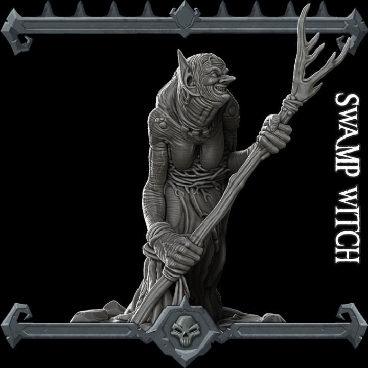 swamp witch tabletop 3D print model - Mito3D