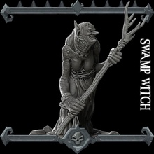 swamp witch tabletop 3d print model - Mito3D