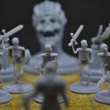 skeleton warriors dark fantasy minion rpg warrior minions tabletop darksouls mm dnd 32mm gaming 32 3d print model - Mito3D
