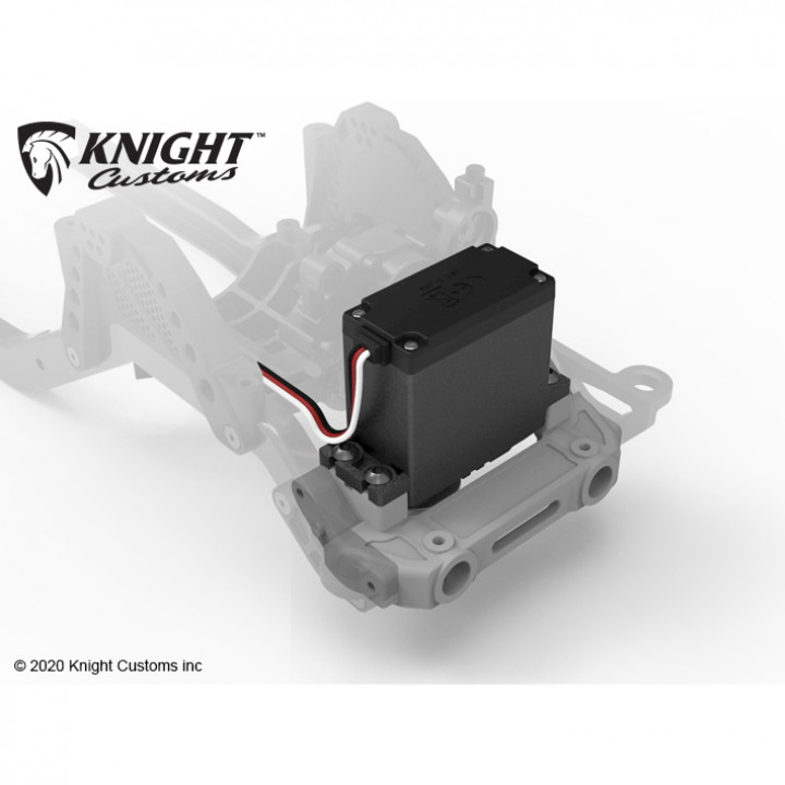 kcjl1009 scx10iii servo cabrestante chasis abrazadera rc coches Caballero montar axial todoterreno aduana servowinch 3D print model - Mito3D