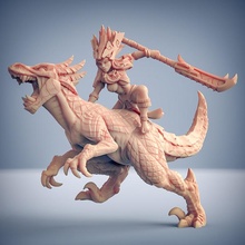tamaya princess raptor amazons kickstarter tabletop dragons dungeons fantasy mini miniatures mount rpg miniature minis dnd tribe artisan guild incas 3d print model - Mito3D