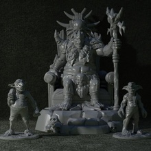 goblin king throne tabletop 3d print model - Mito3D