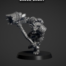 masug rabbia selvaggia tavolo draghi dungeon miniatura scolpire martello gioco gnoll 3d print model - Mito3D