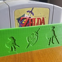 loz oot n64 5 juego cartucho soporte Tienda enlace leyenda Zelda Ocarina portacartuchos 3d print model - Mito3D