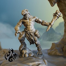 cave troll tabletop god miniatures rpg wargames dnd trolls tabletopgames foundry dndmonsters cavetrolls crippled crippledgodfoundry 3d print model - Mito3D