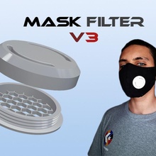 maschera filtro v3 accessibilità corona mascherina coronamask 3d print model - Mito3D
