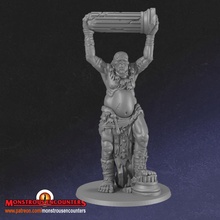 cyclops supportless tabletop fantasy giant greek d&d monstrous encounters 3d print model - Mito3D