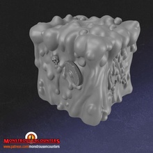 gelatinous cube tabletop fantasy ooze slime d&d monstrous encounters 3d print model - Mito3D