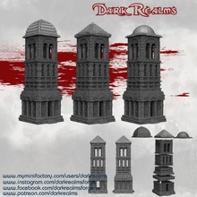 arkenfel - tower 2 tabletop buildings terrain warhammer d&d watchtower frostgrave aos 3d print model - Mito3D