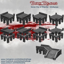 arkenfel - walkways tabletop buildings terrain warhammer bridge d&d walkway aos 3d print model - Mito3D